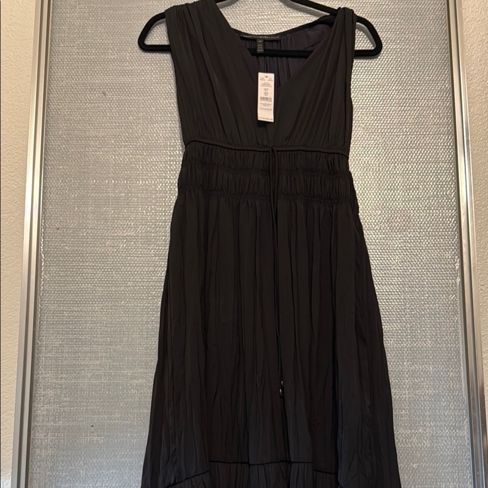 White House Black Market Black V-Neck High Low Sundress